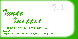 tunde knittel business card